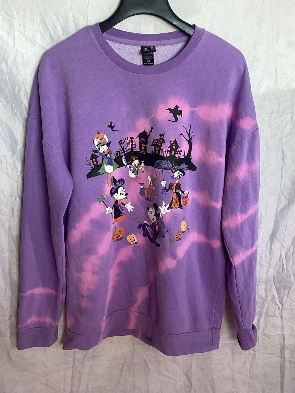 Disney universe Purple Halloween Tie-Dye Graphic Sweater